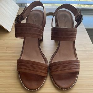 Madewell brown heeled sandals size 8.5